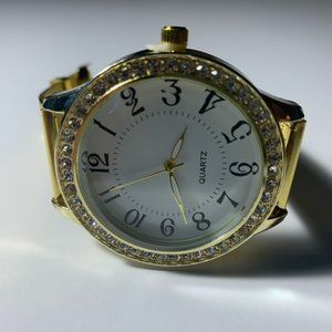 Fashion Luxury Women's Quartz Analog Dial Wrist Watch Steel Strap